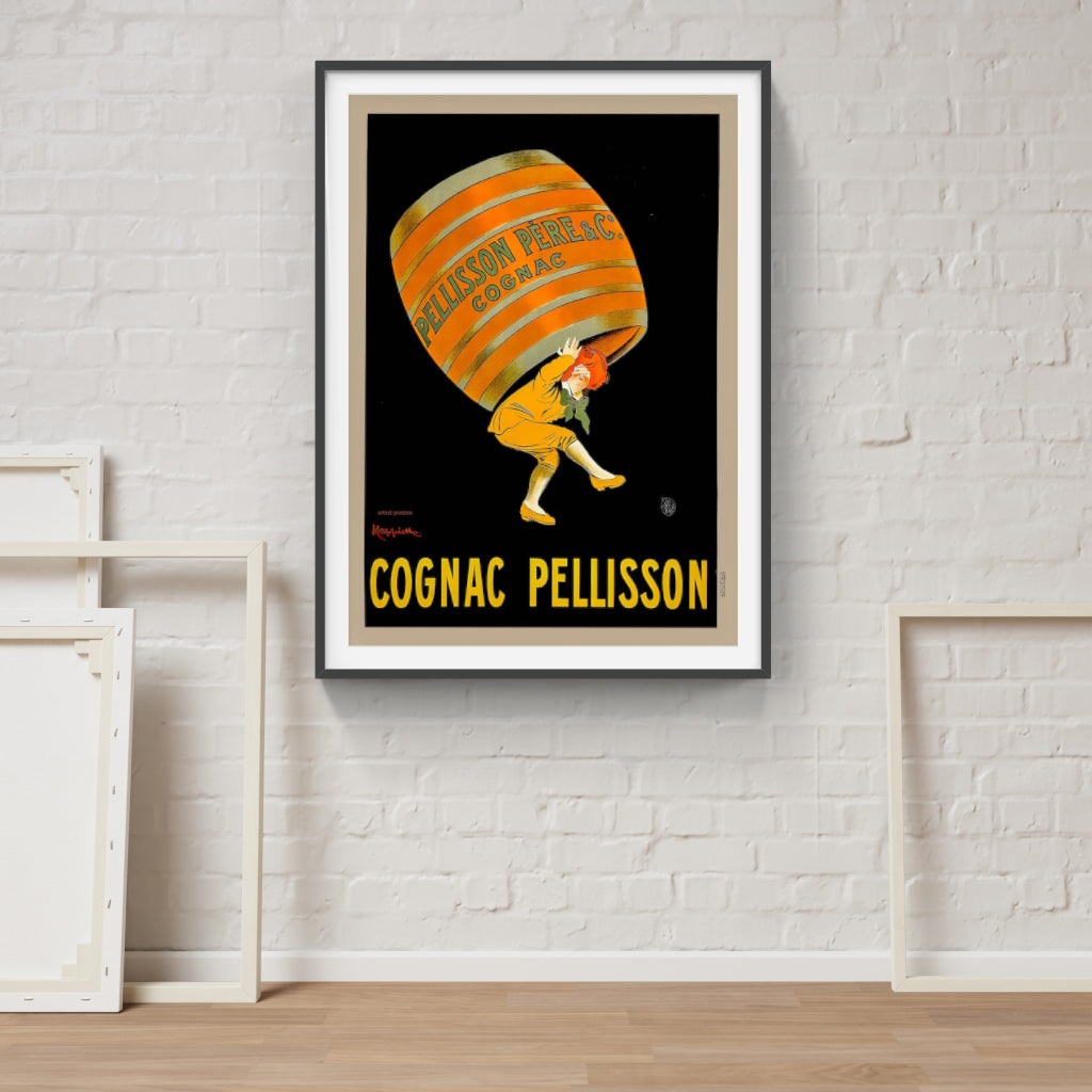 Cognac Pellison retro poster