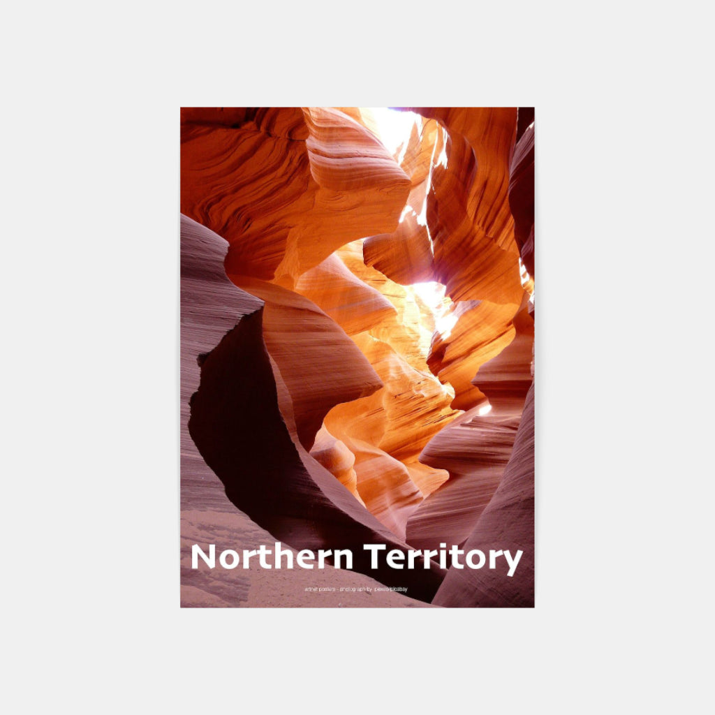 Northern Territory striated rocks poster