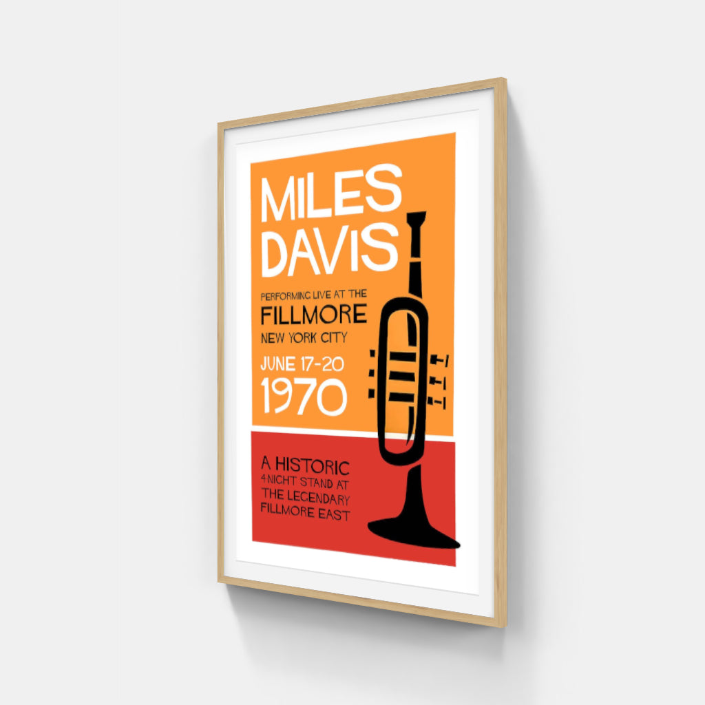 Miles Davis at Fillmore 1970 poster