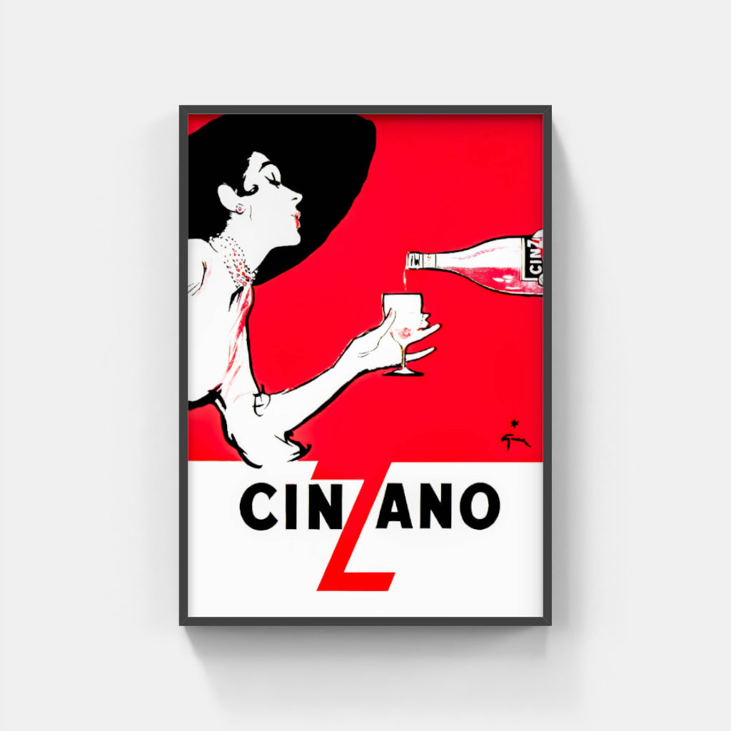 Cinzano Red Lady poster