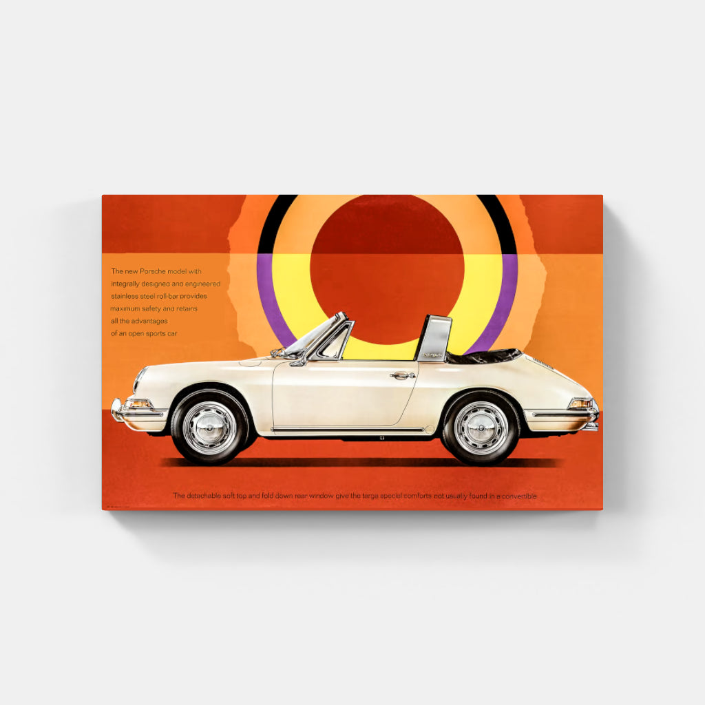 Porsche Targa retro poster