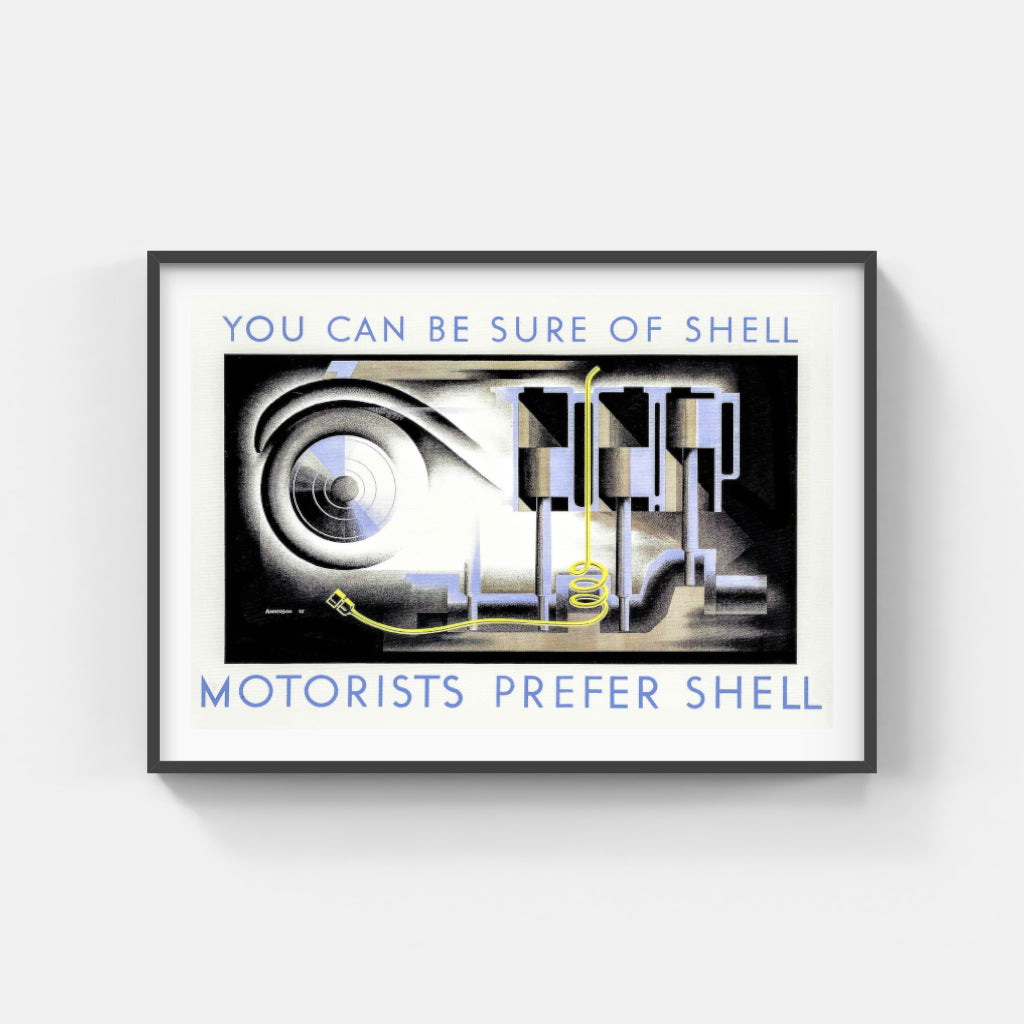 Sure of Shell retro poster