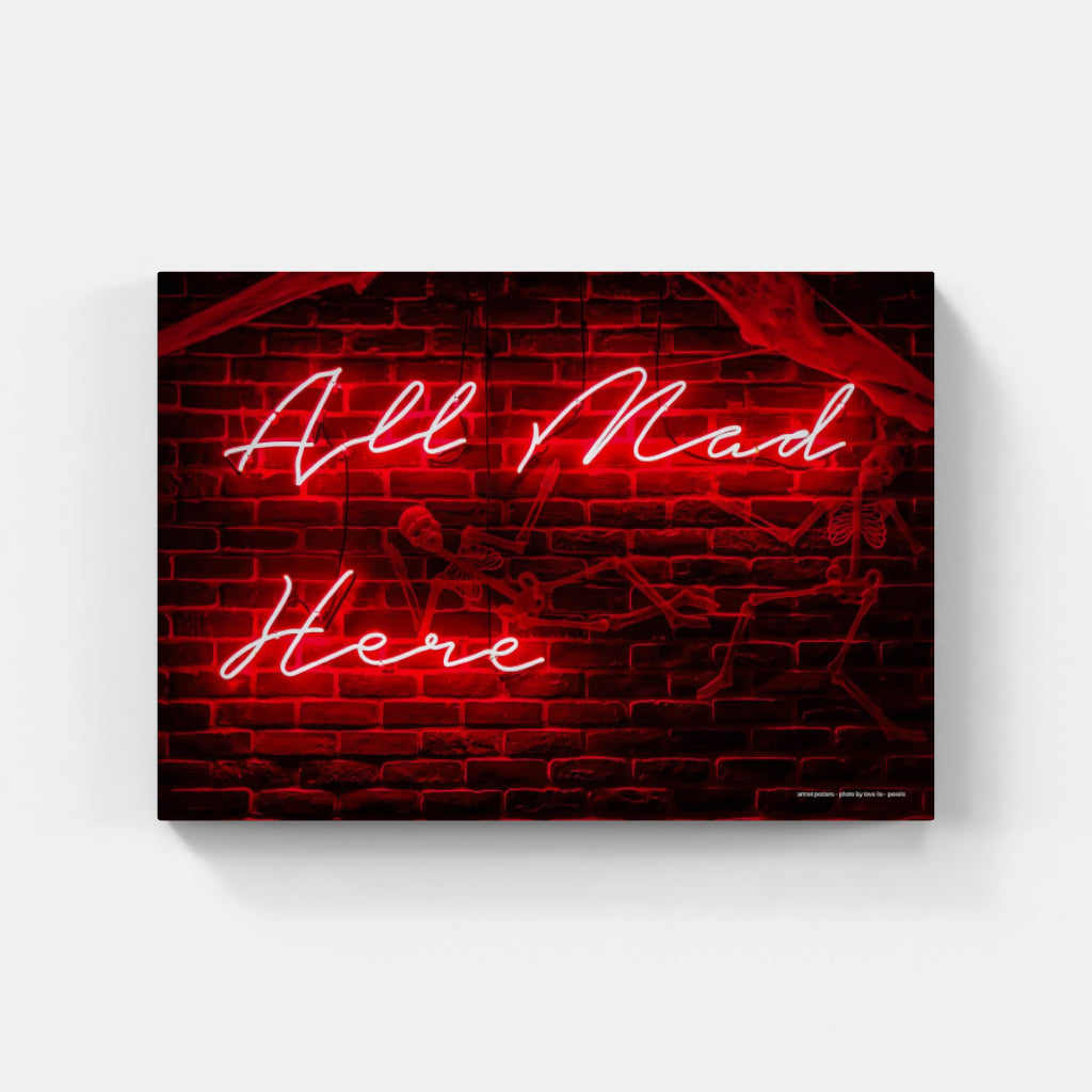 All Mad Here neon poster