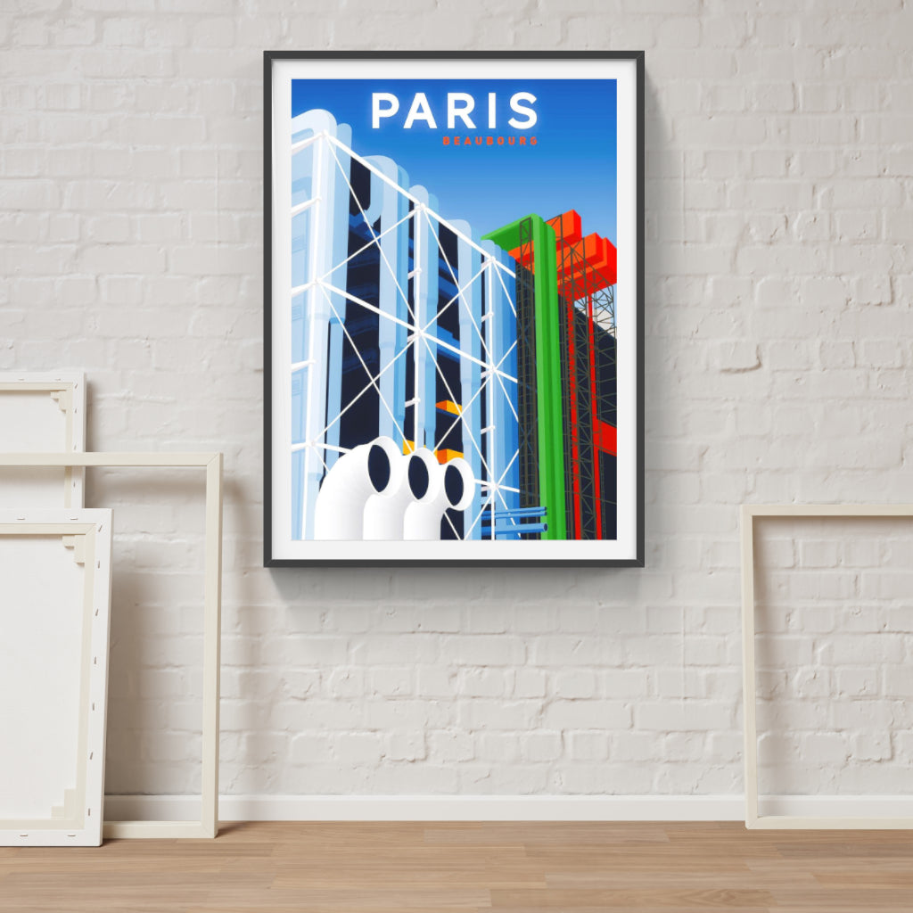 Paris Beaubourg poster