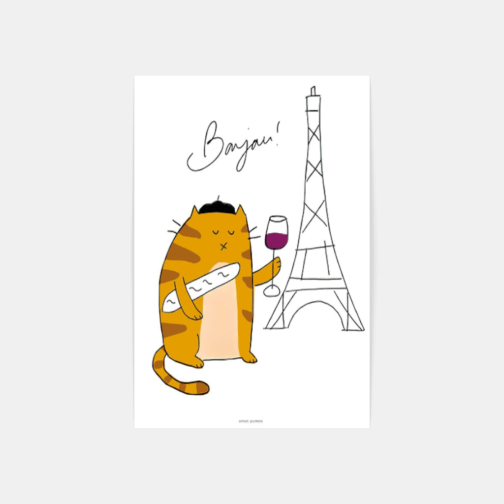 Paris Cat poster