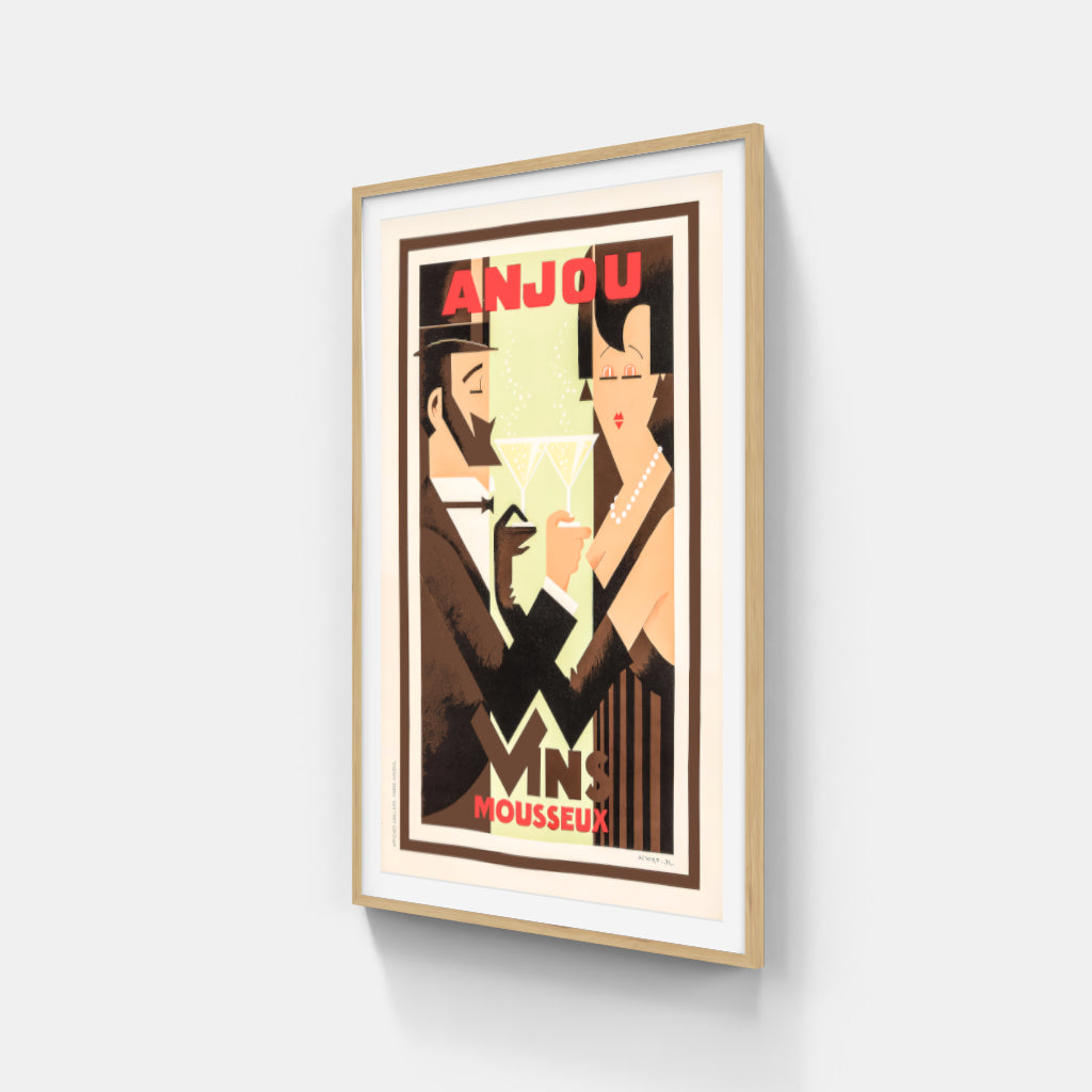 Vins Mousseux retro poster