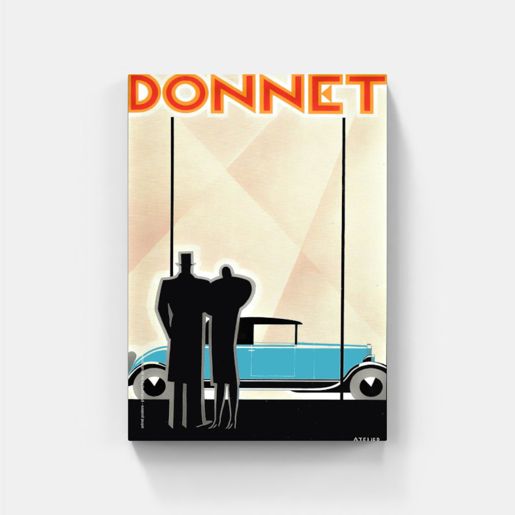 Donnet retro car poster