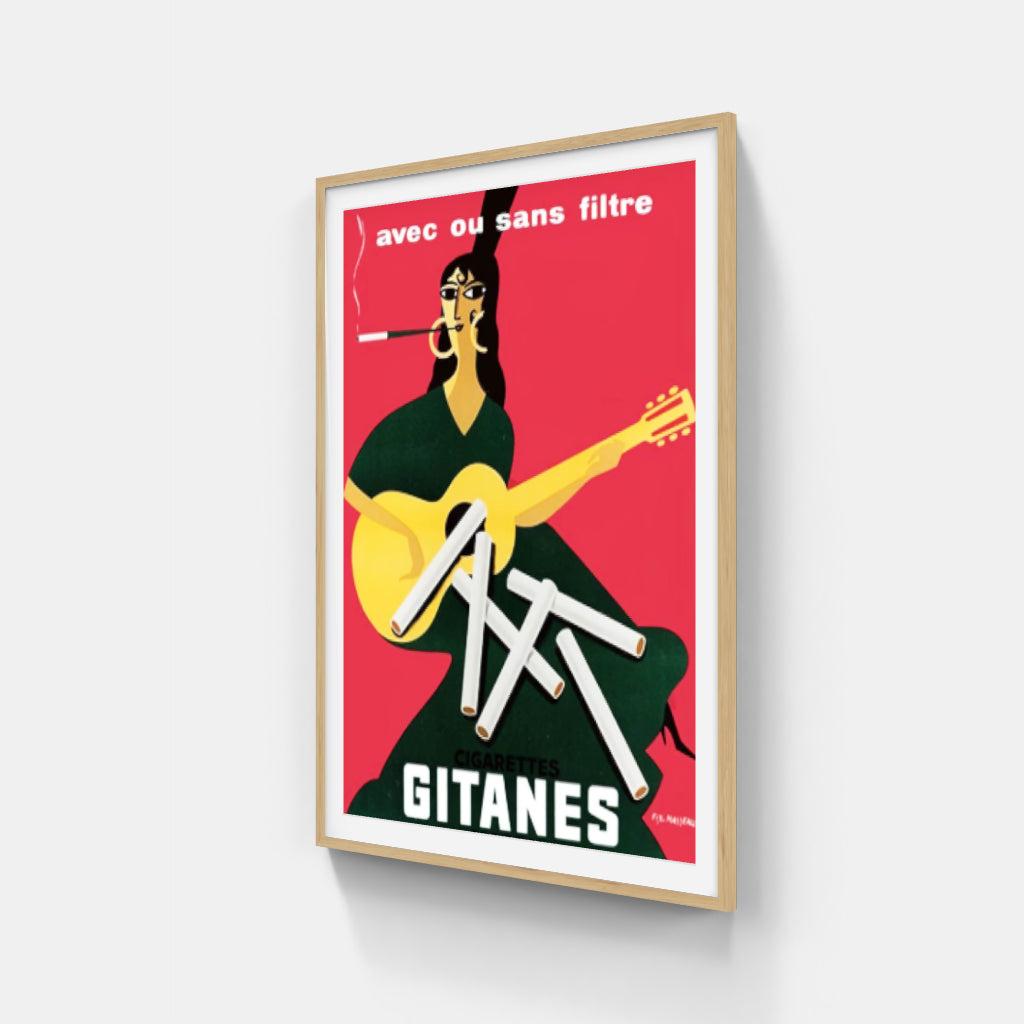 Gitanes Guitar poster