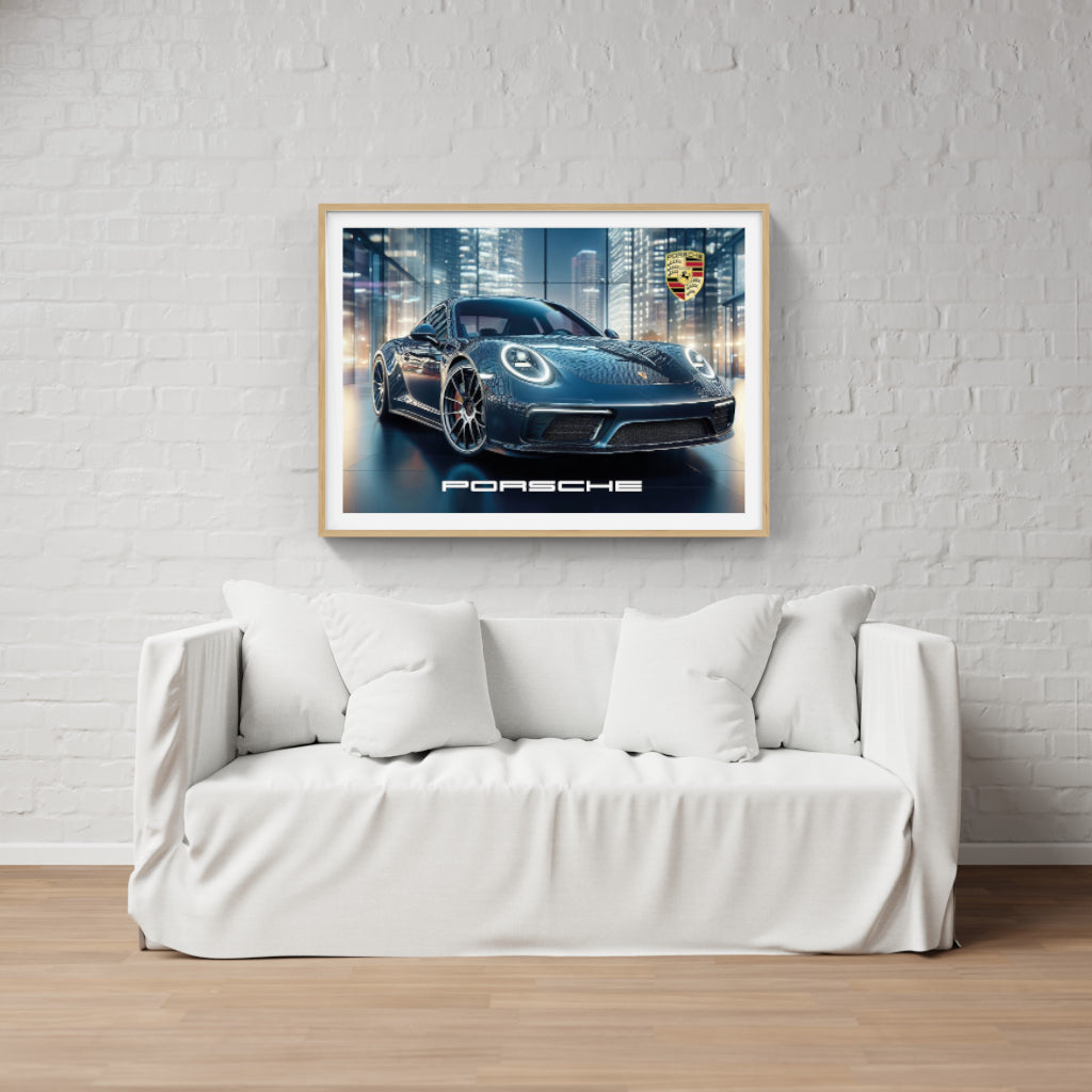 Porsche 911 City Lights poster