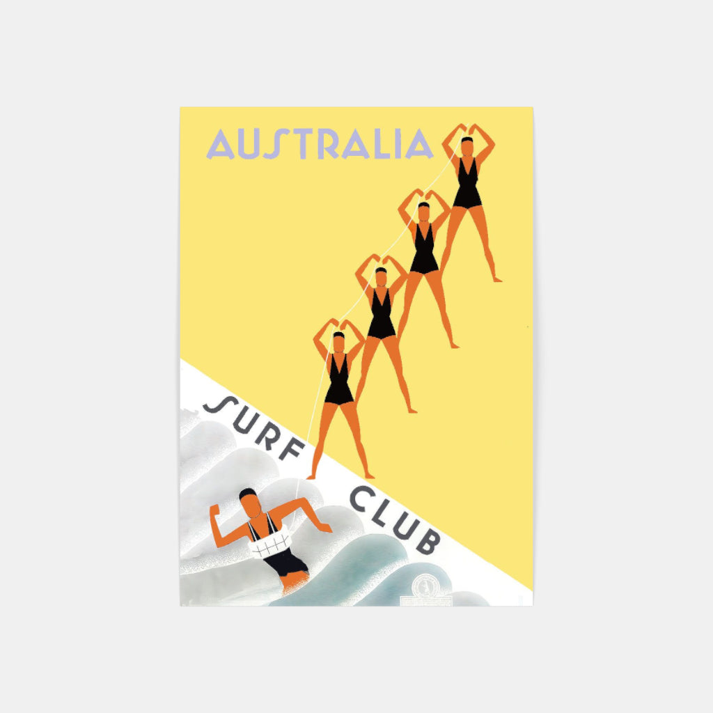 Surf Club retro poster