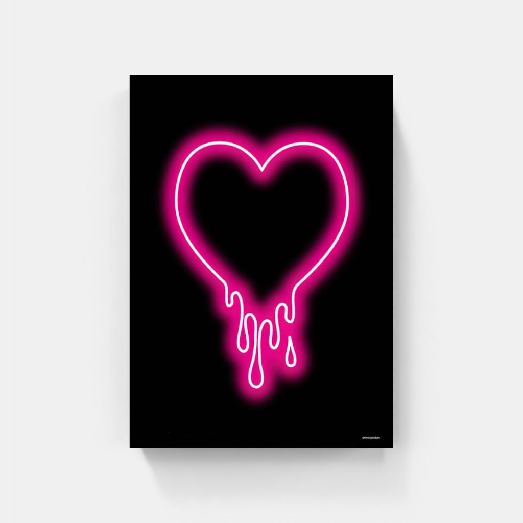 Bleeding Heart neon poster