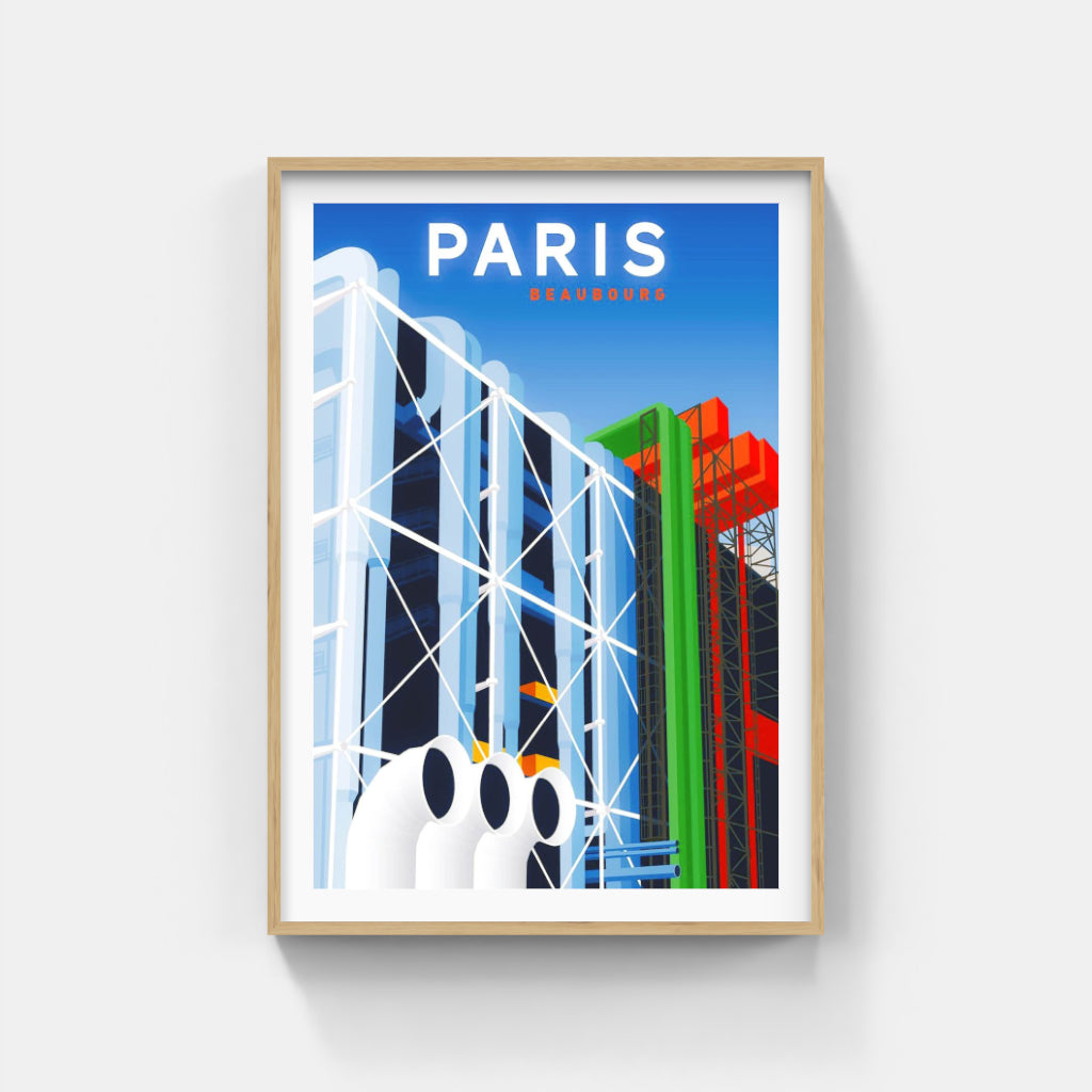 Paris Beaubourg poster