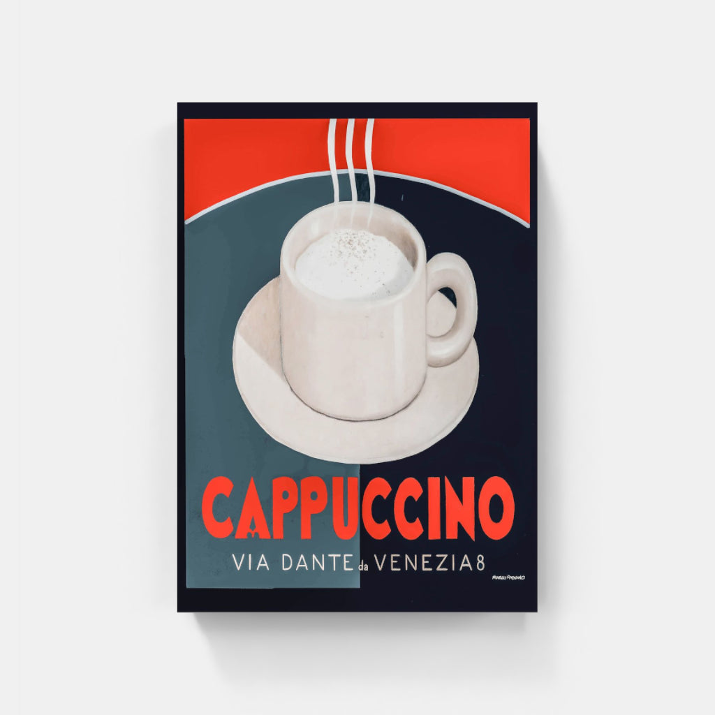 Cappuccino Italiano retro poster