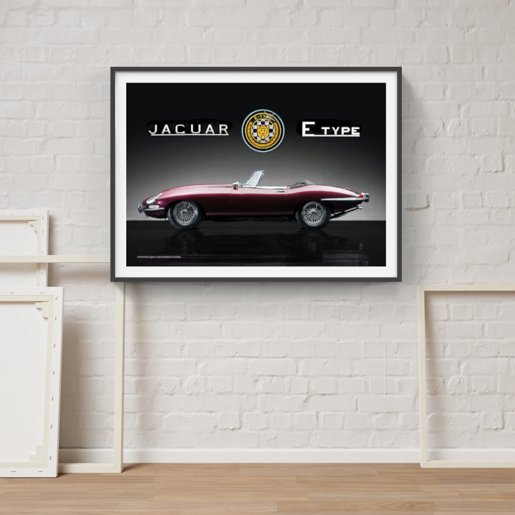 Jaguar E-Type poster (Red)