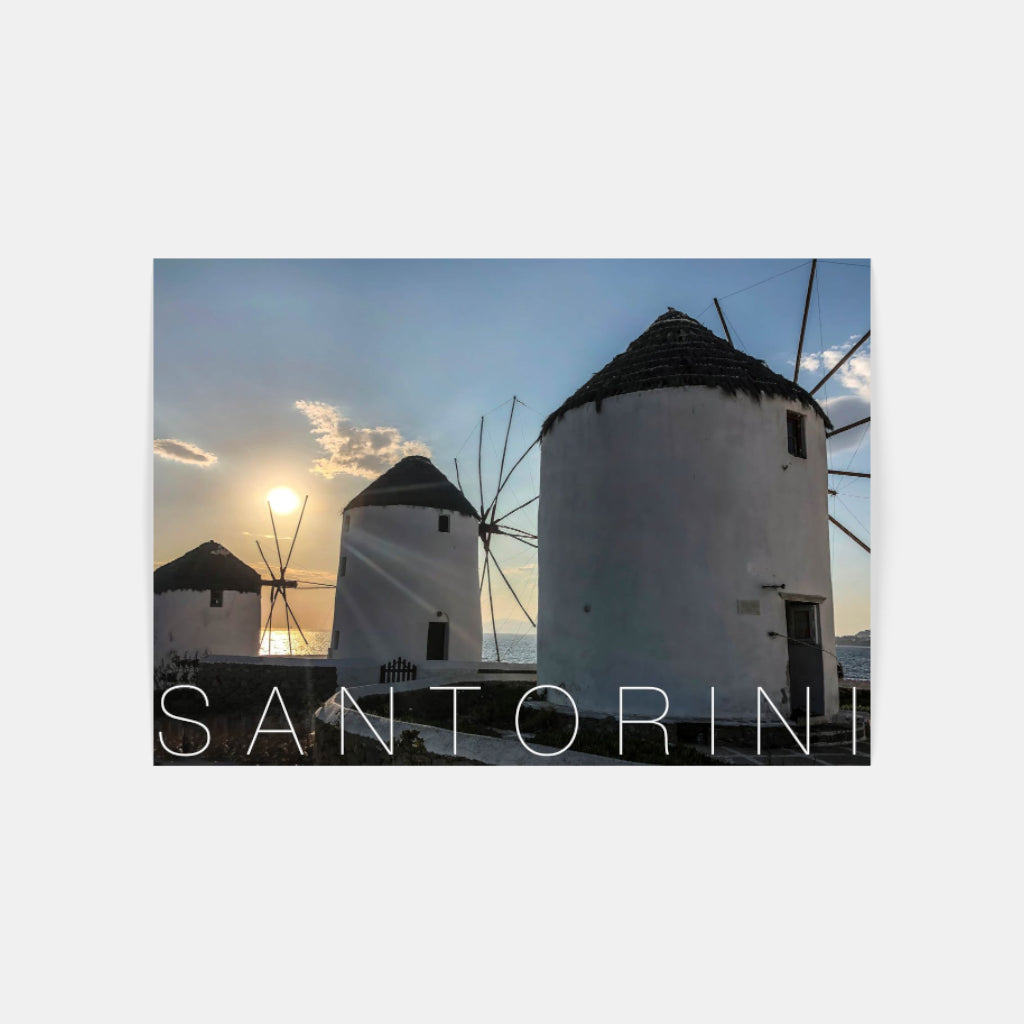 Santorini Windmills - Greece poster