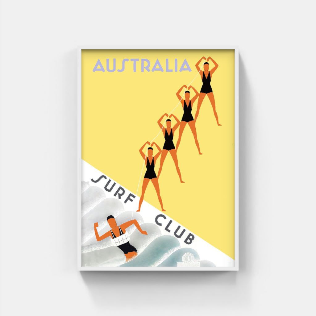 Surf Club retro poster