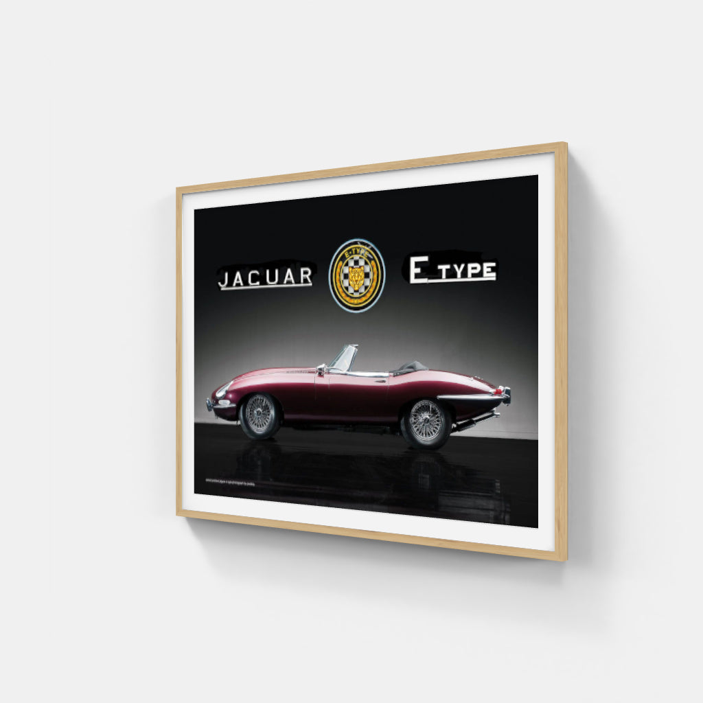 Jaguar E-Type poster (Red)