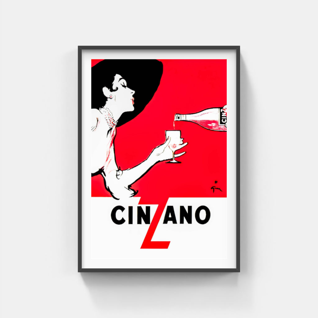 Cinzano Red Lady poster