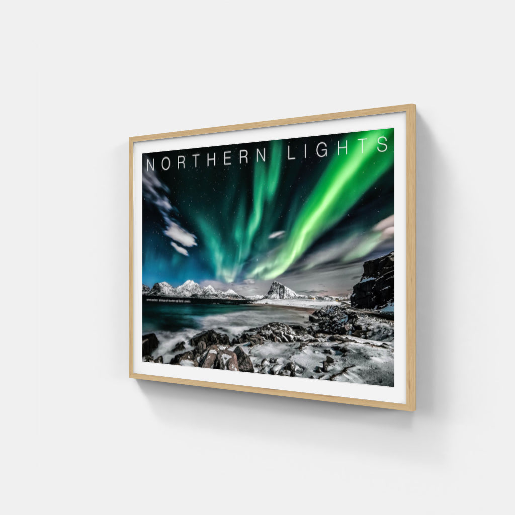 Aurora Borealis travel poster