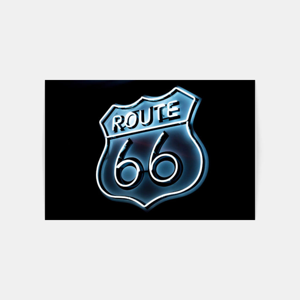 Route 66 neon poster