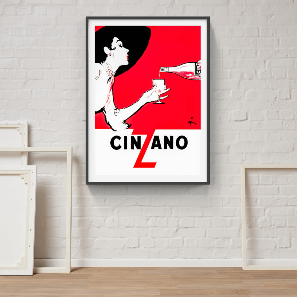 Cinzano Red Lady poster