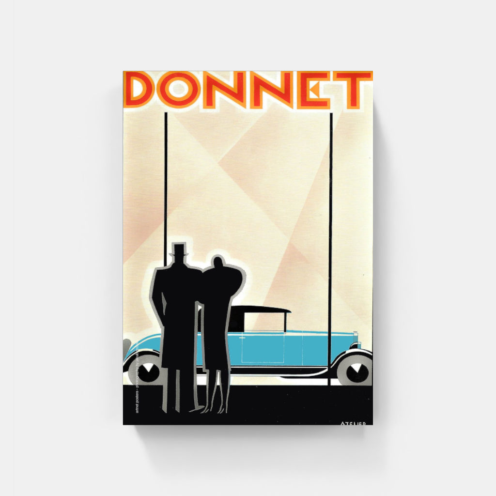 Donnet retro car poster