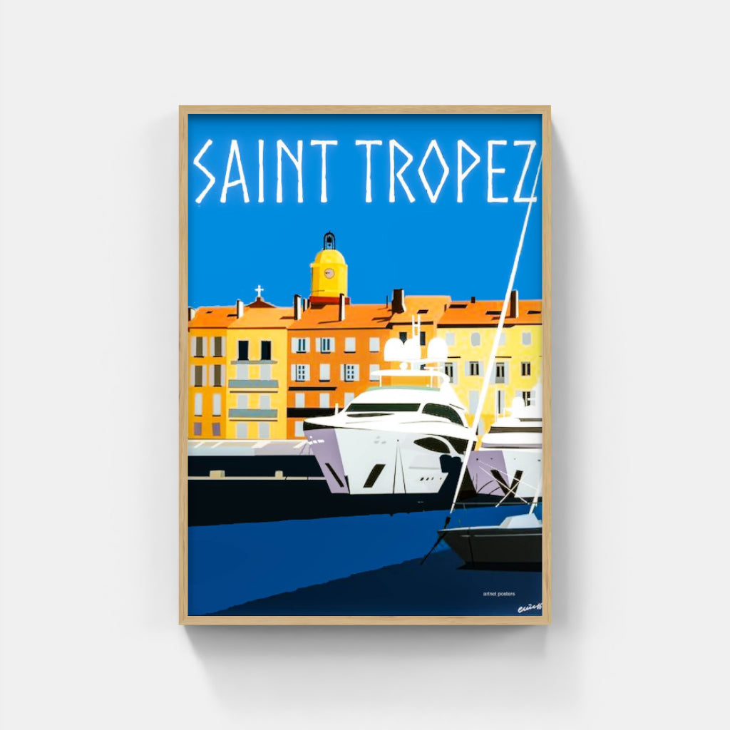 St Tropez retro poster