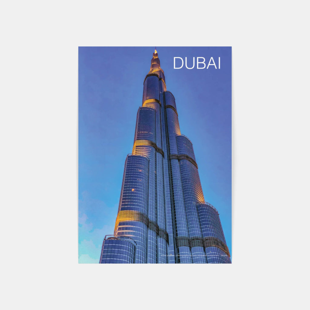 Burj Khalifa Dubai architecture poster