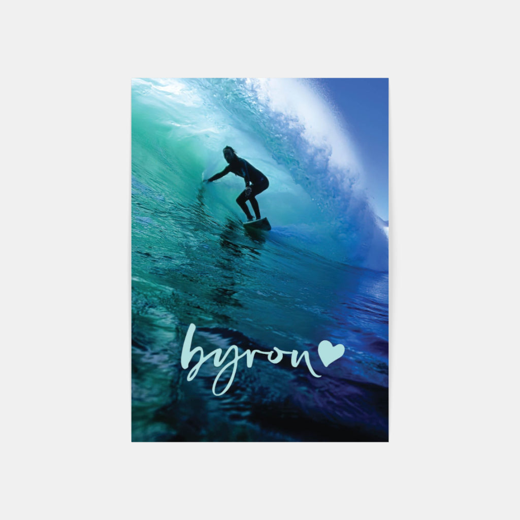 Surfing Byron Bay poster