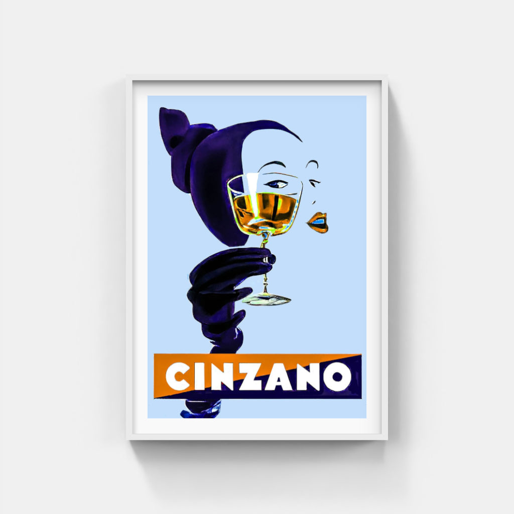 Cinzano Blue Lady poster