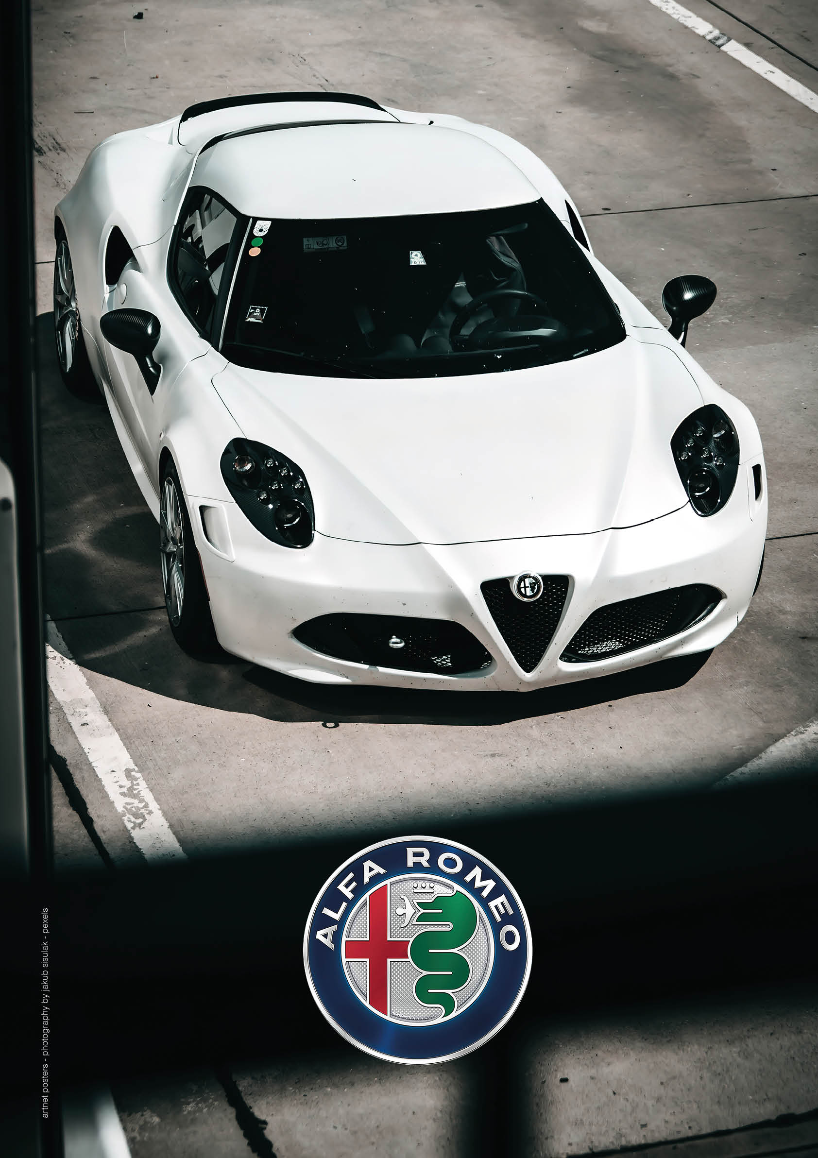 Alfa Romeo 4C - supercar poster