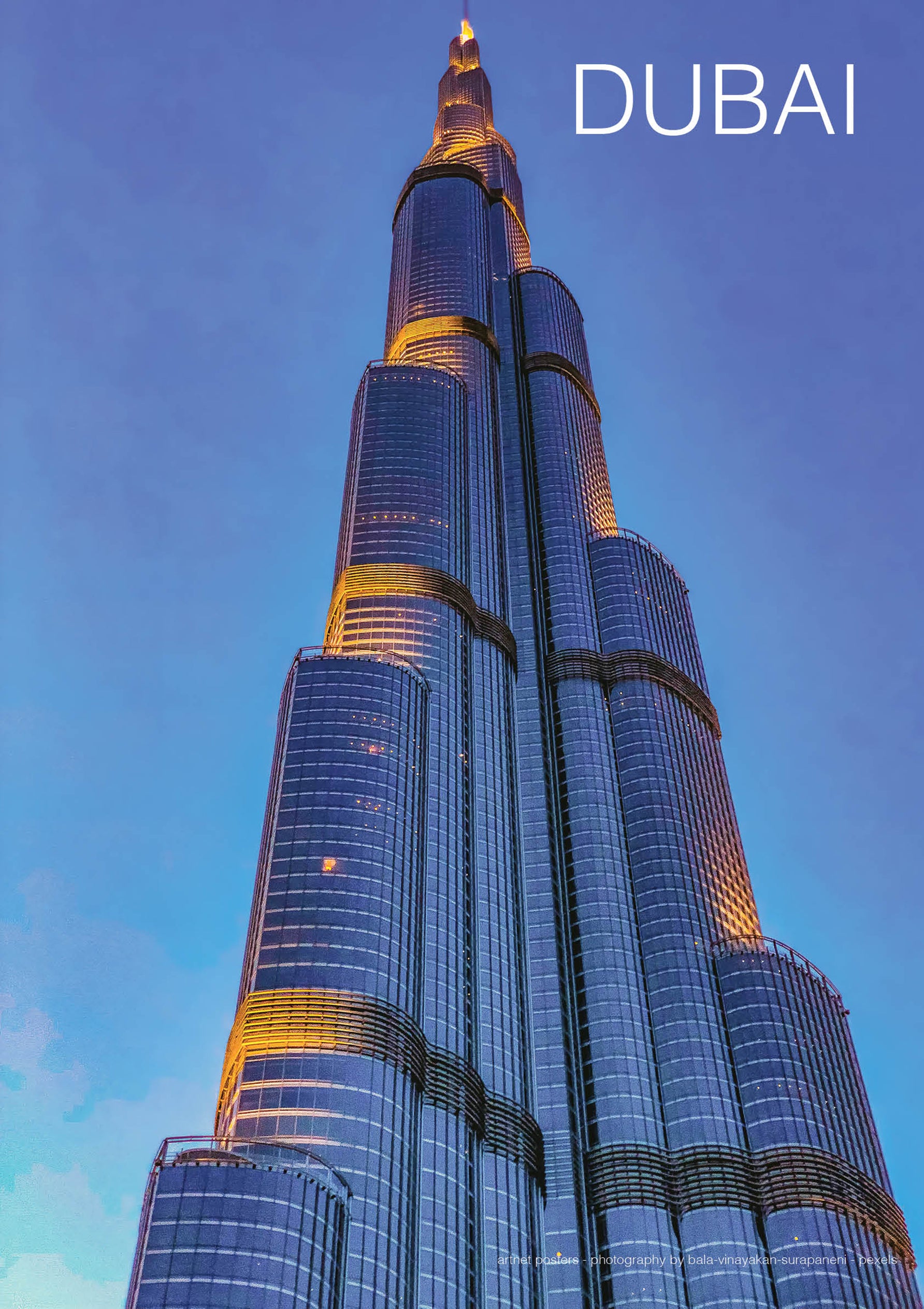 Burj Khalifa Dubai architecture poster