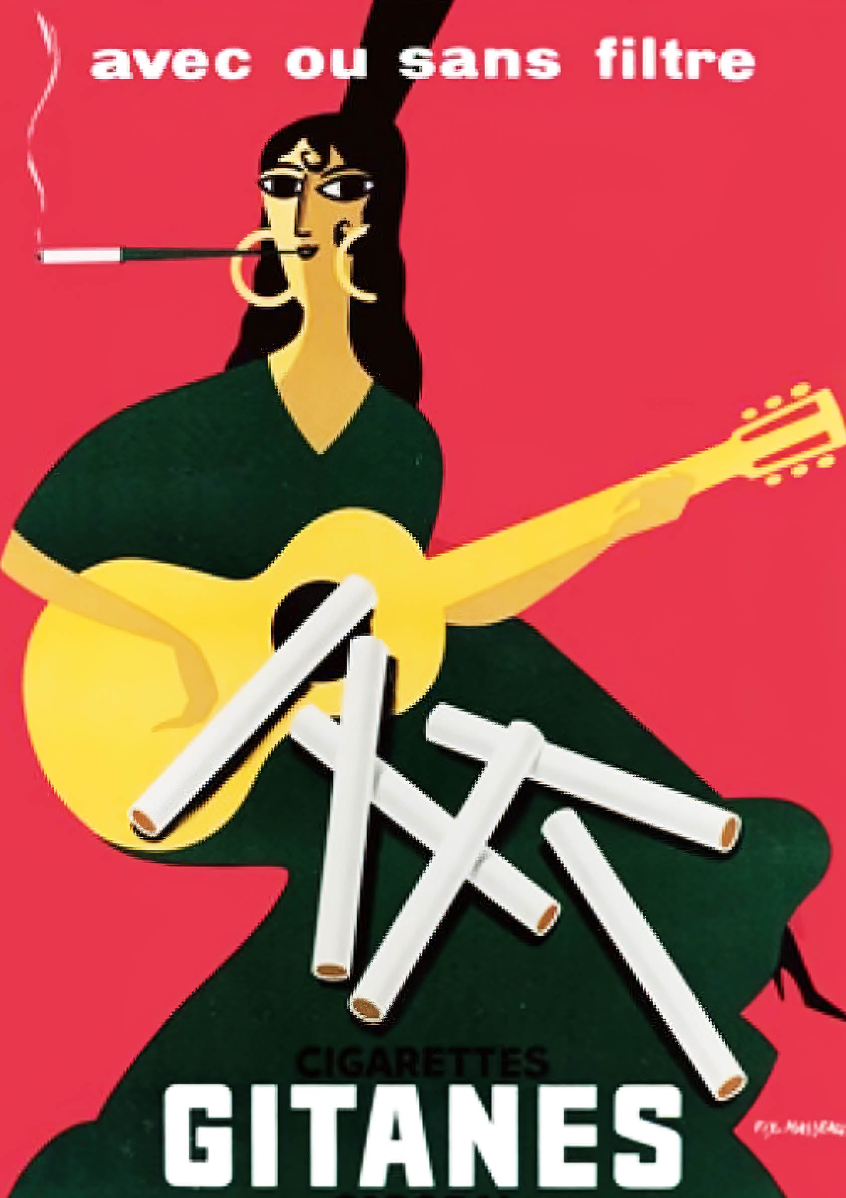 Gitanes Guitar poster