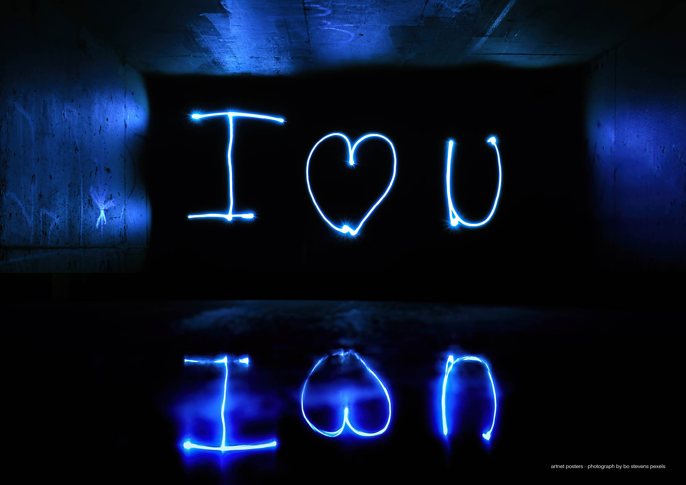 I Love You - neon poster