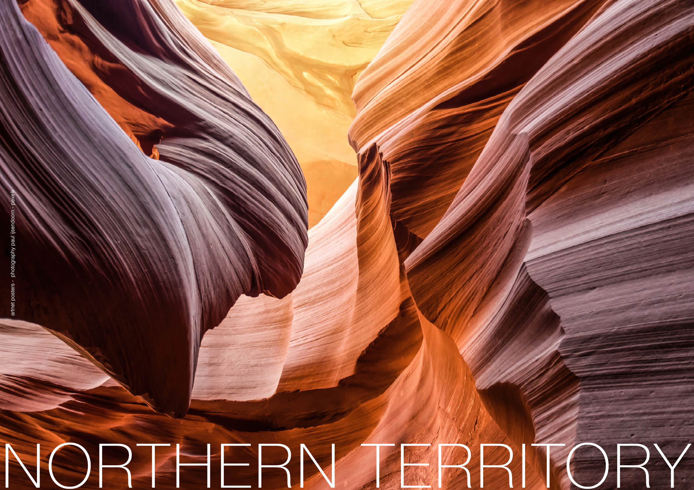 Northern Territory striated rocks poster