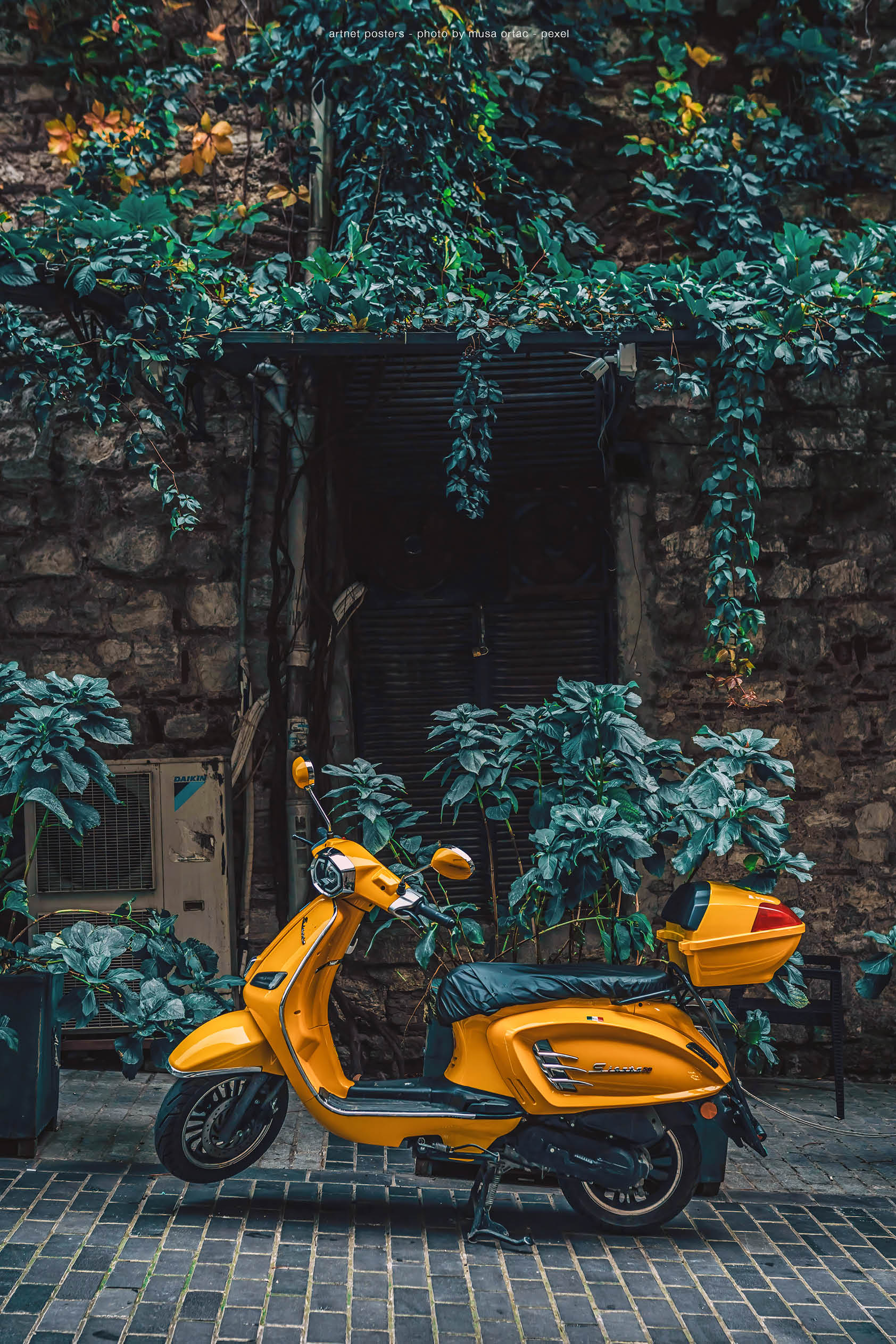 Yellow Siesta scooter poster