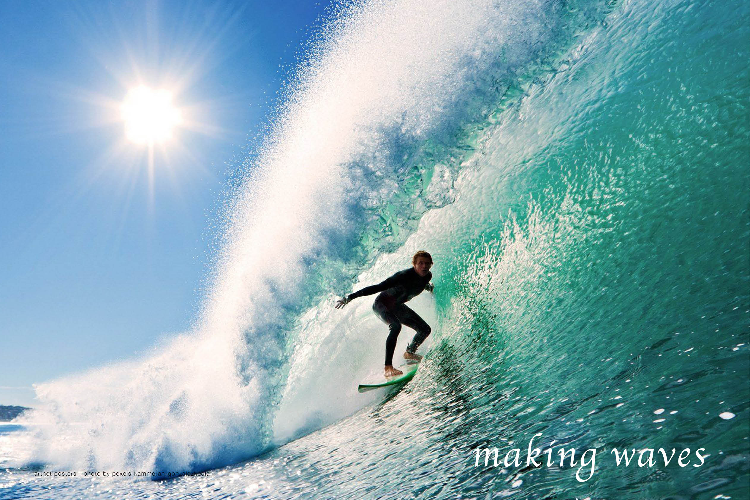 Making Waves surfing poster