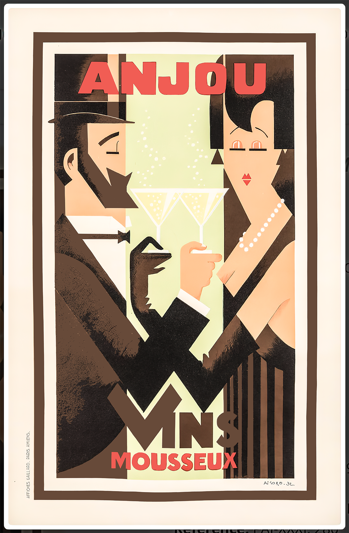 Vins Mousseux retro poster