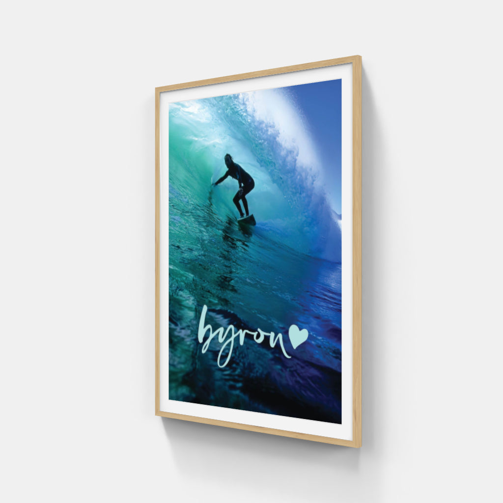 Surfing Byron Bay poster