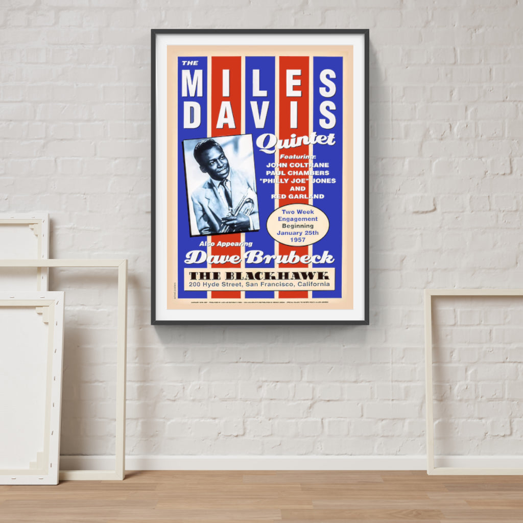 Miles Davis and Dave Brubeck at the Blackhawk poster