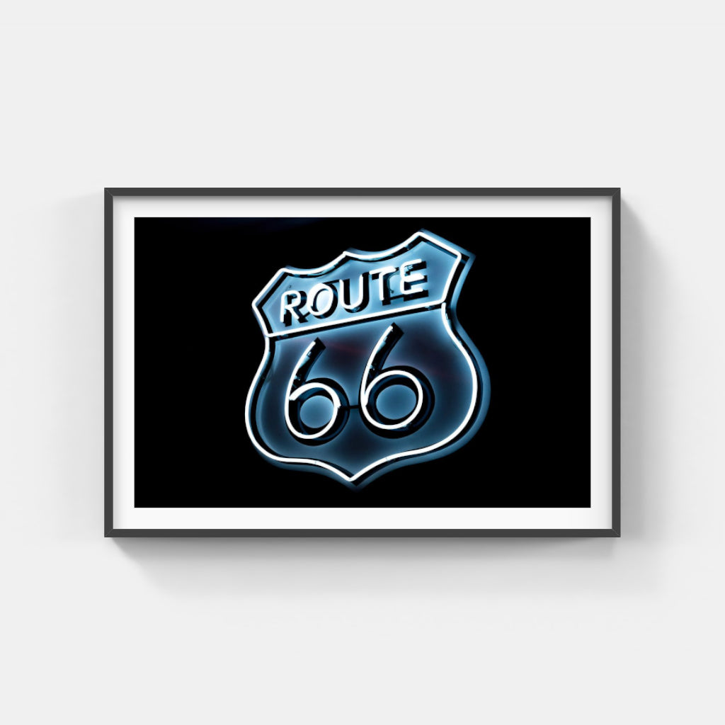 Route 66 neon poster