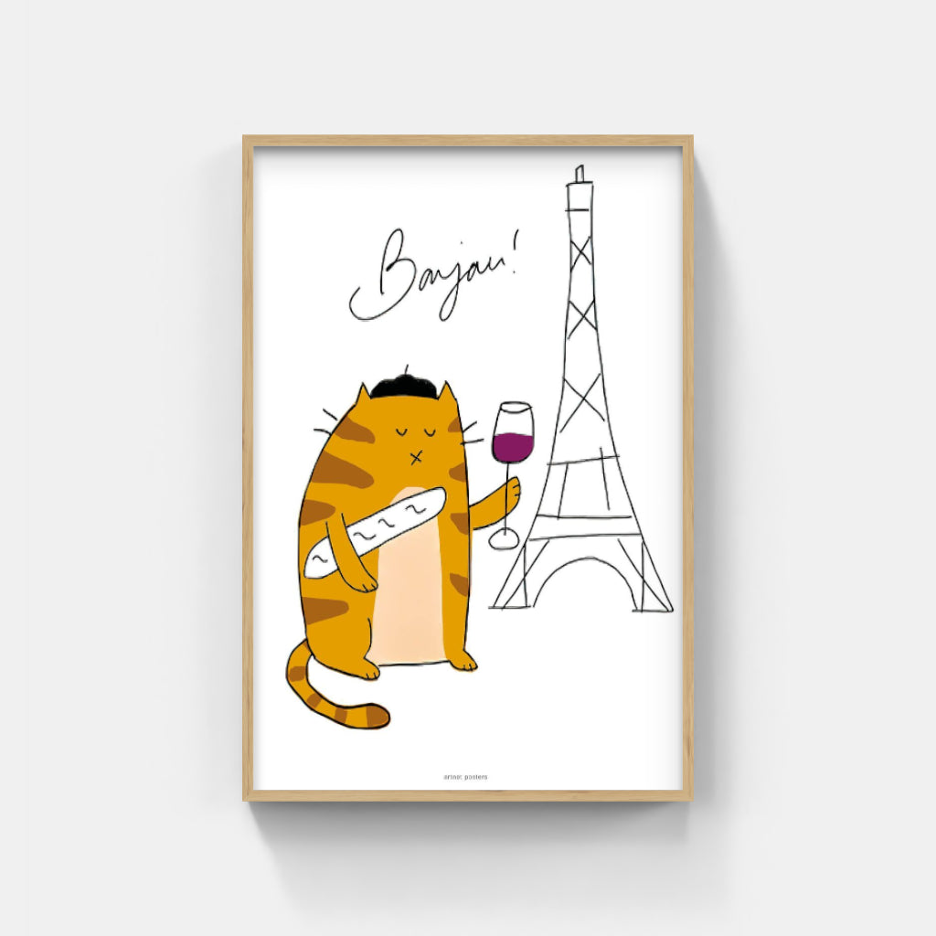 Paris Cat poster