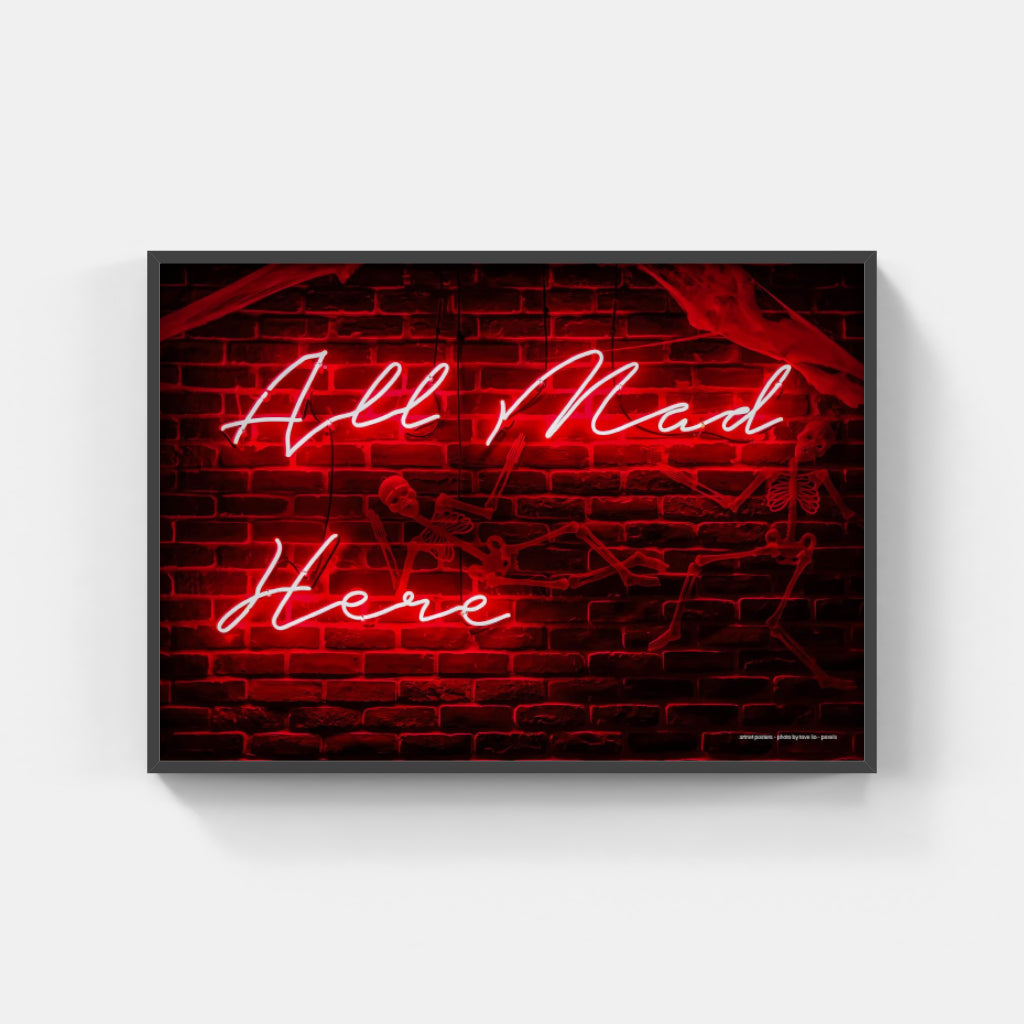 All Mad Here neon poster