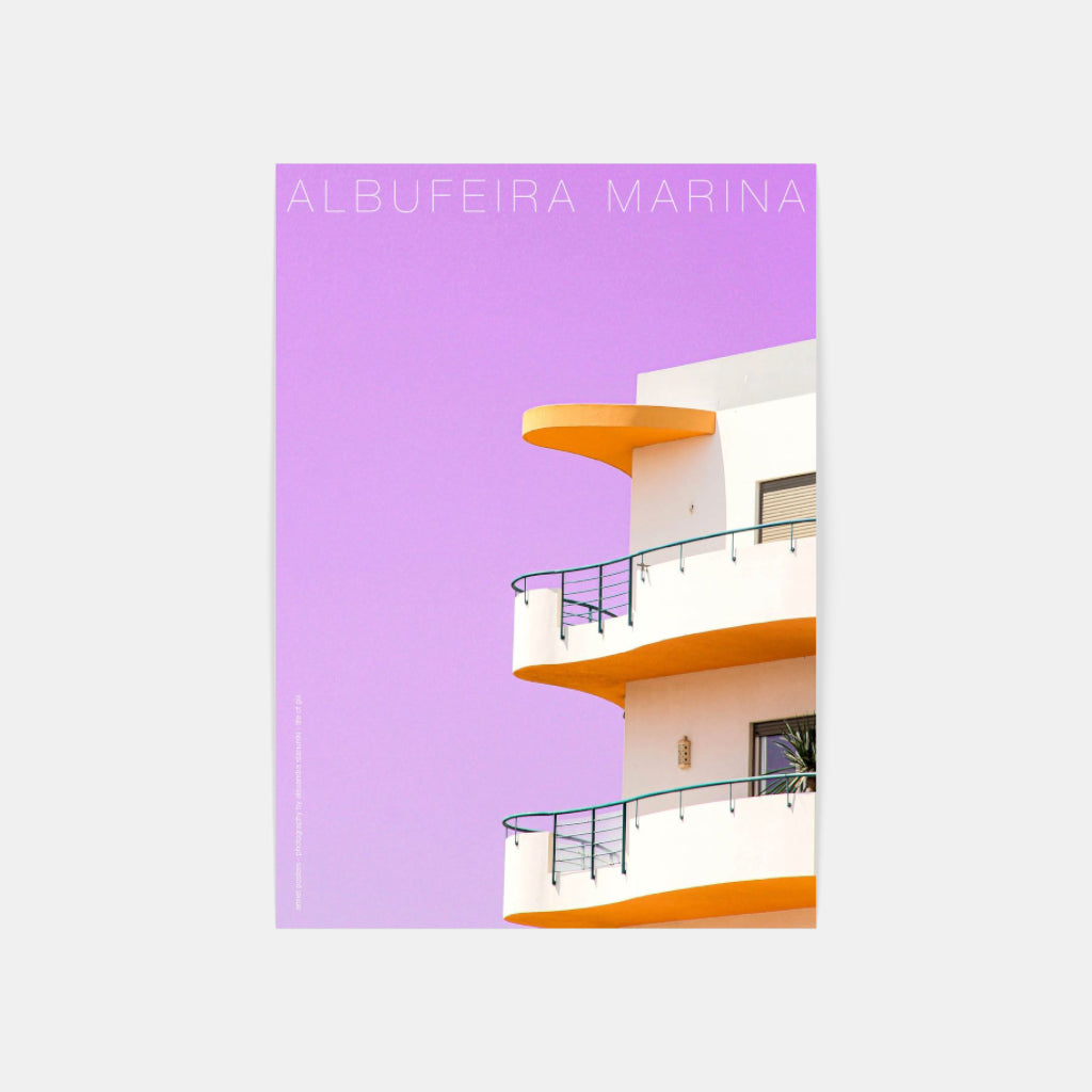 Albufeira Marina, Algarve, Portugal - architectural poster