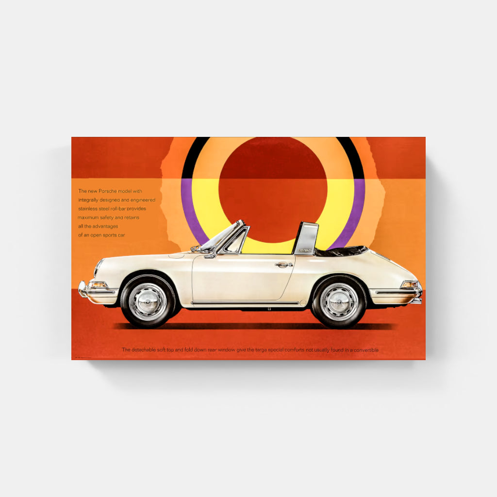 Porsche Targa retro poster