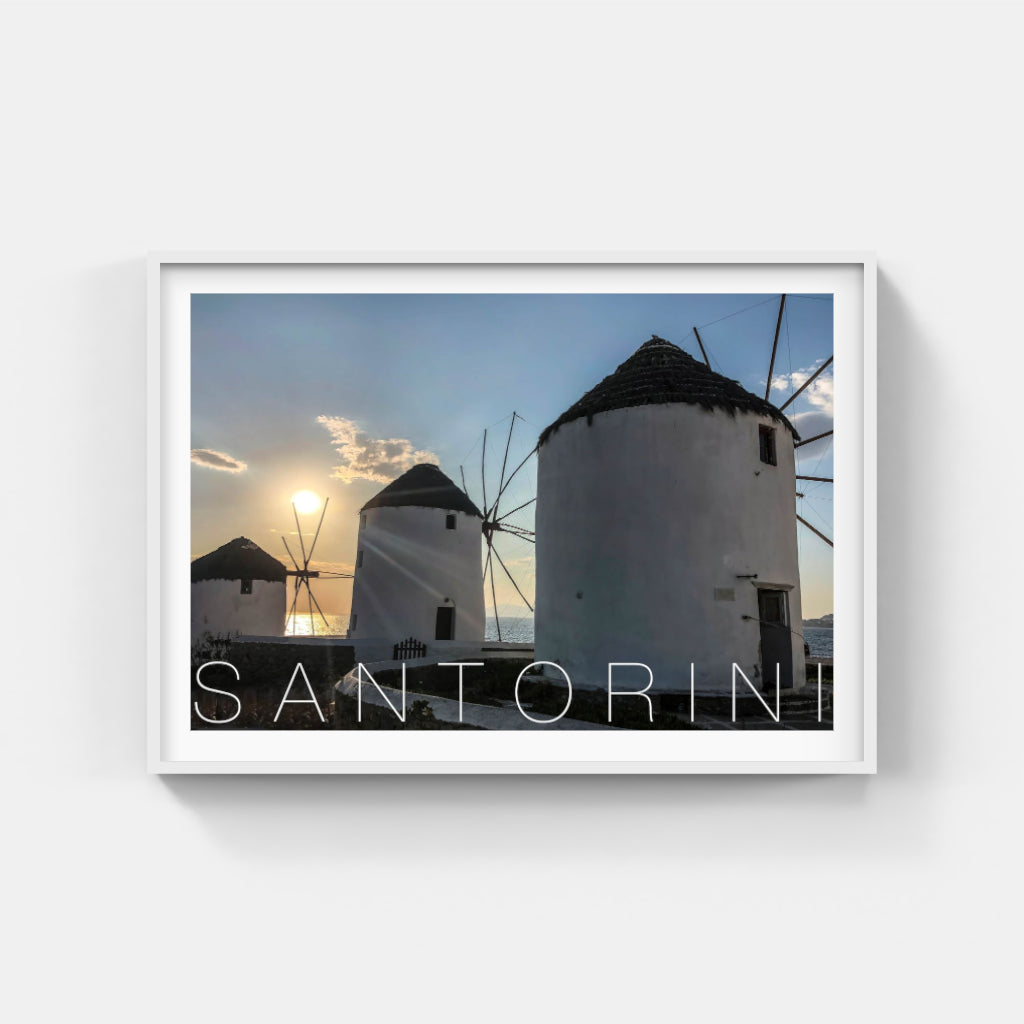 Santorini Windmills - Greece poster