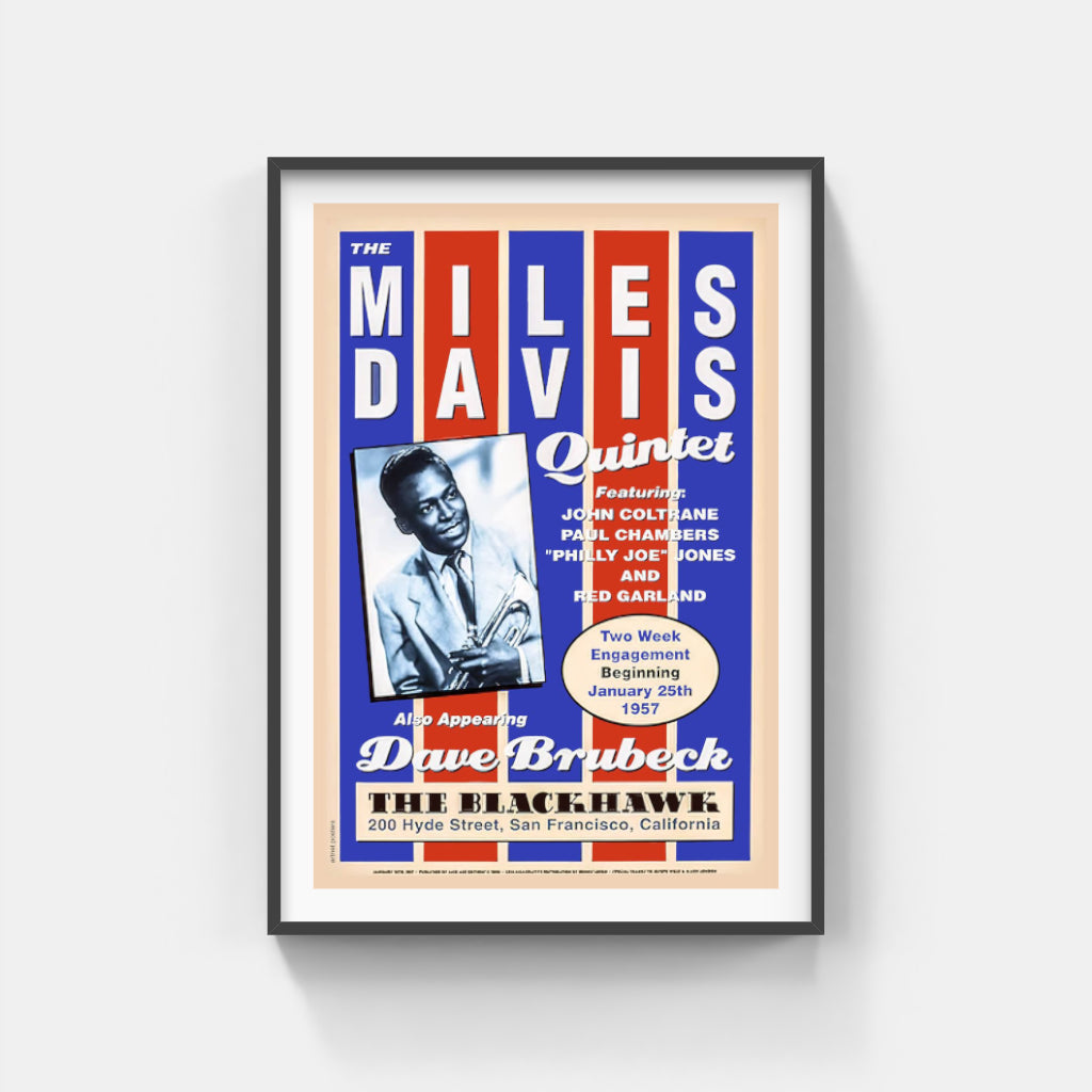 Miles Davis and Dave Brubeck at the Blackhawk poster