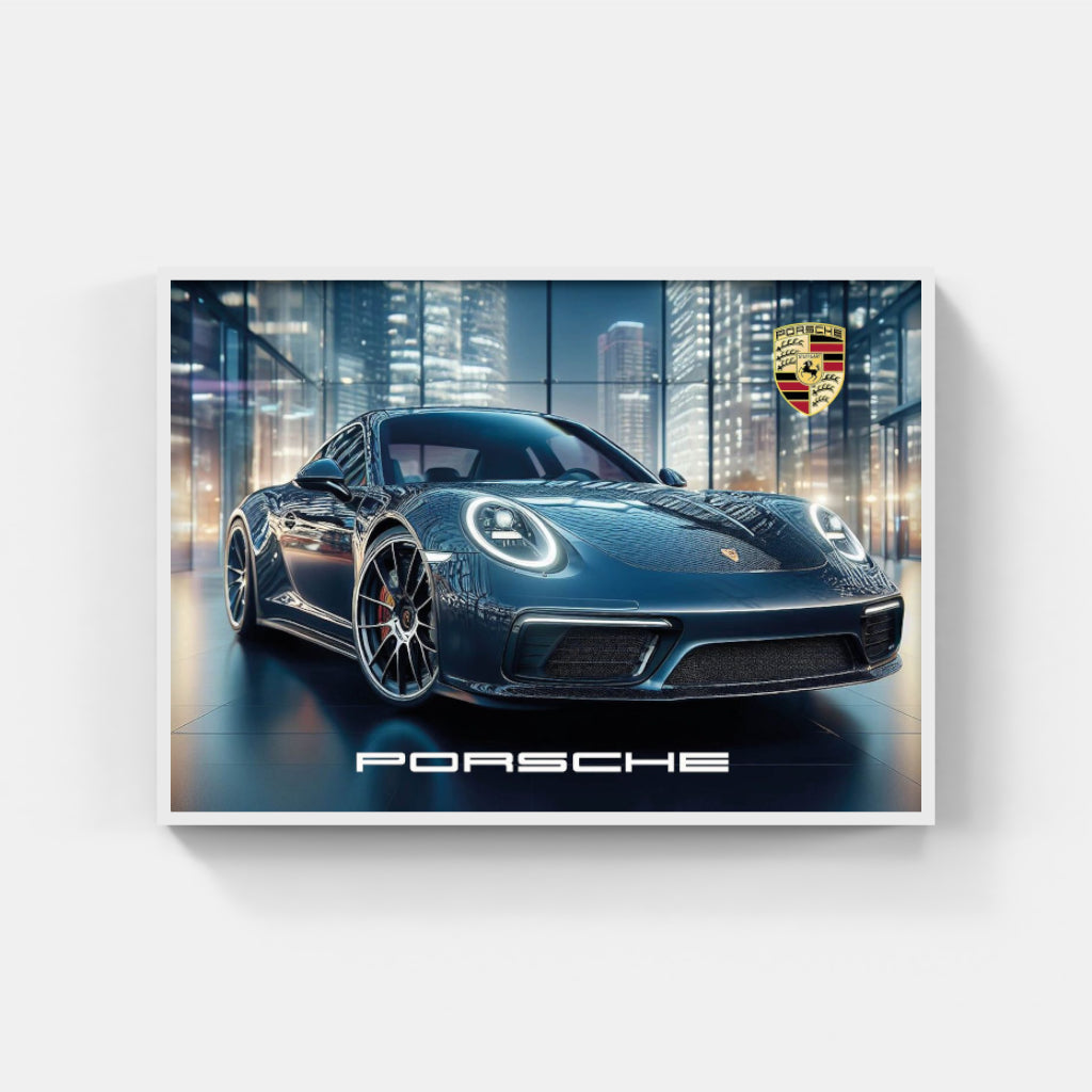 Porsche 911 City Lights poster