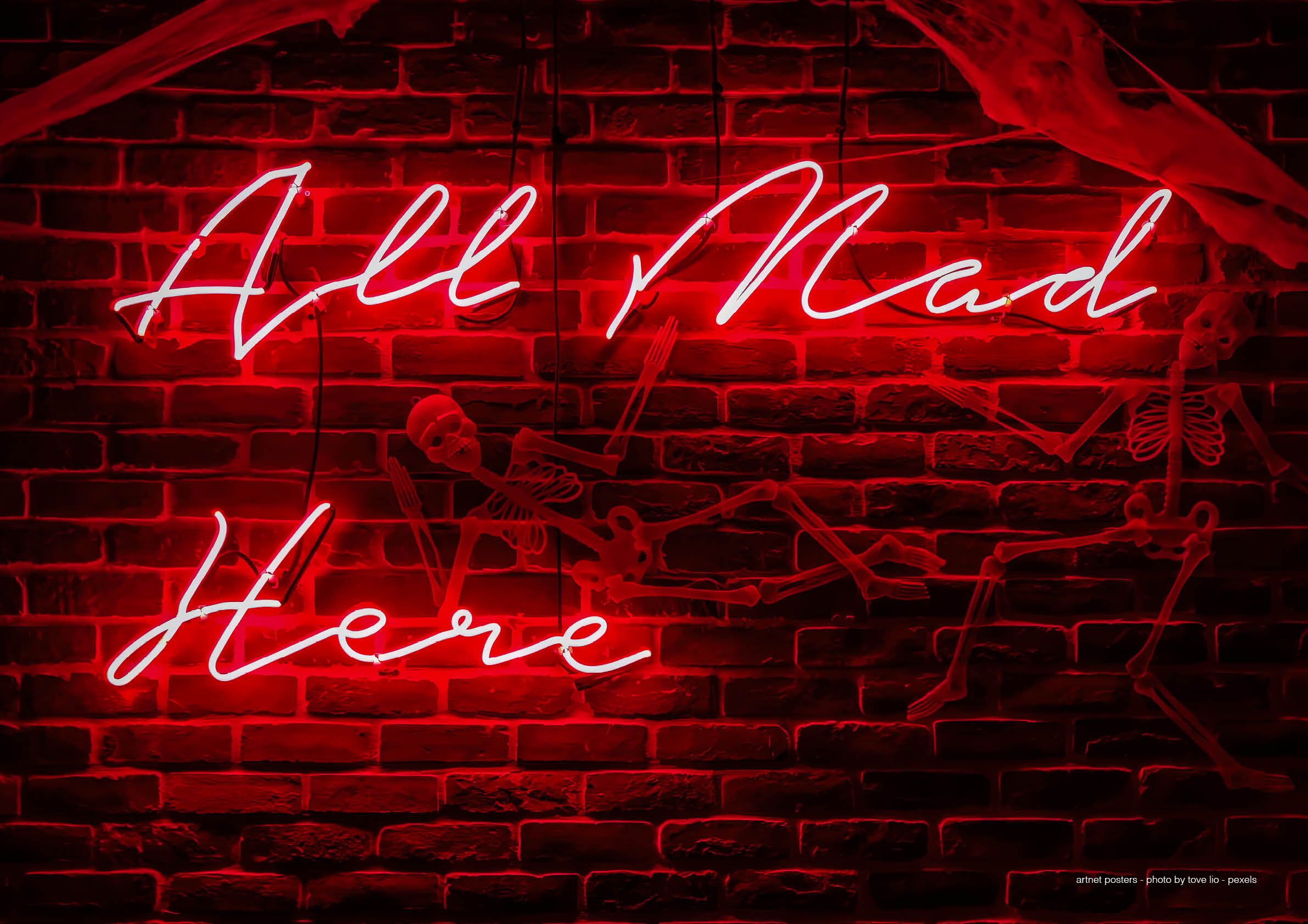 All Mad Here neon poster