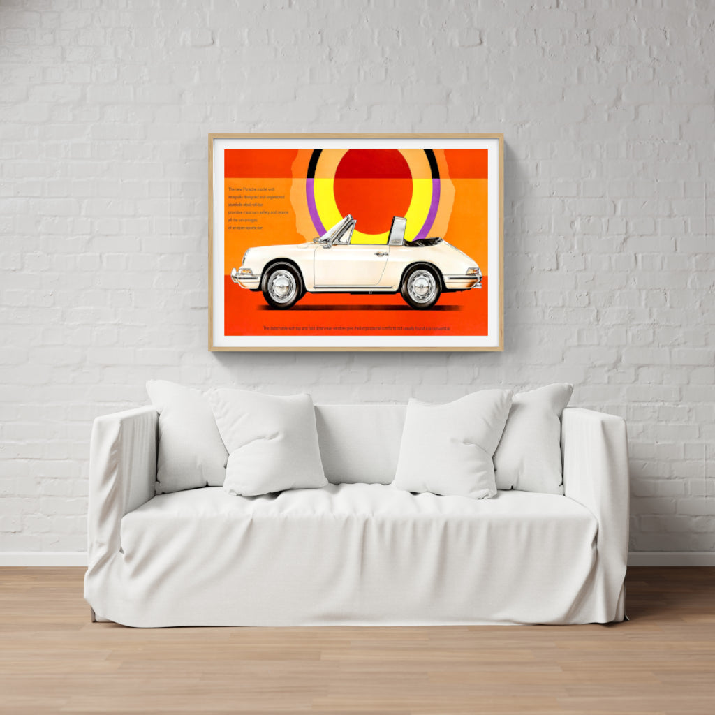 Porsche Targa retro poster